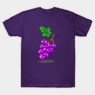 Kawaii Grapes with Faces T-Shirt